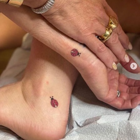 Brooke Shields and her daughter Rowan Francis Henchy has a matching lady bug tattoo.